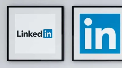 LinkedInのロゴの額縁